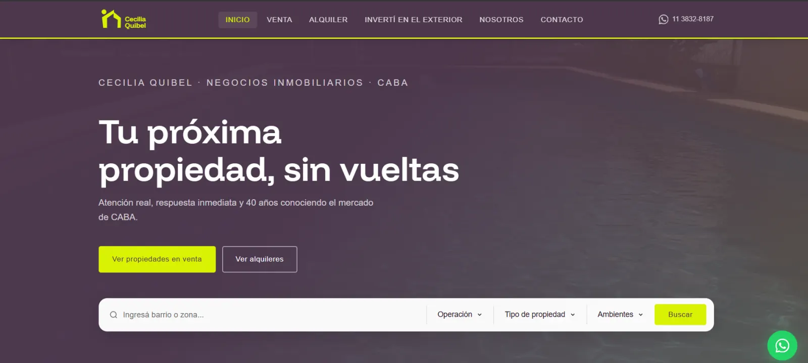 Captura de Cuibel Propiedades